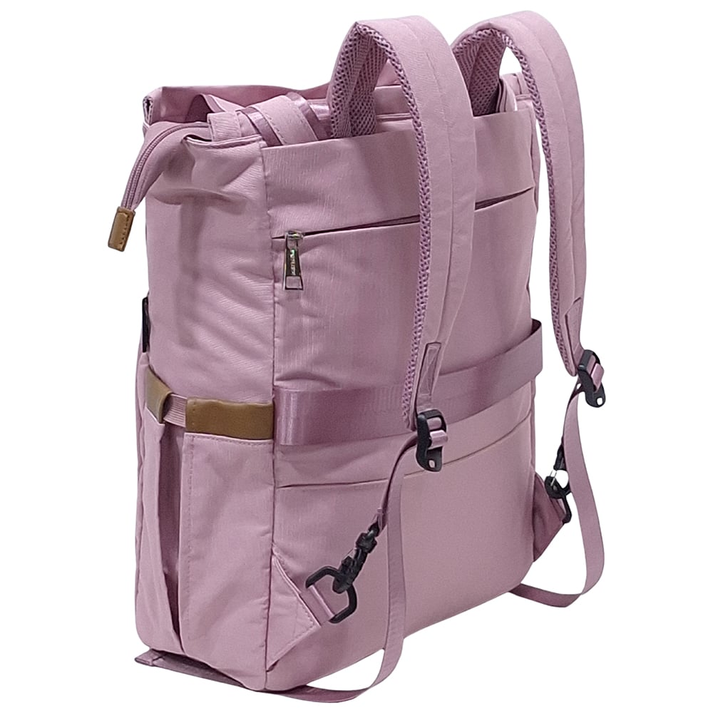 BOLSO MOCHILA VIAJERA MODELO RENATA - PALO ROSA - 4