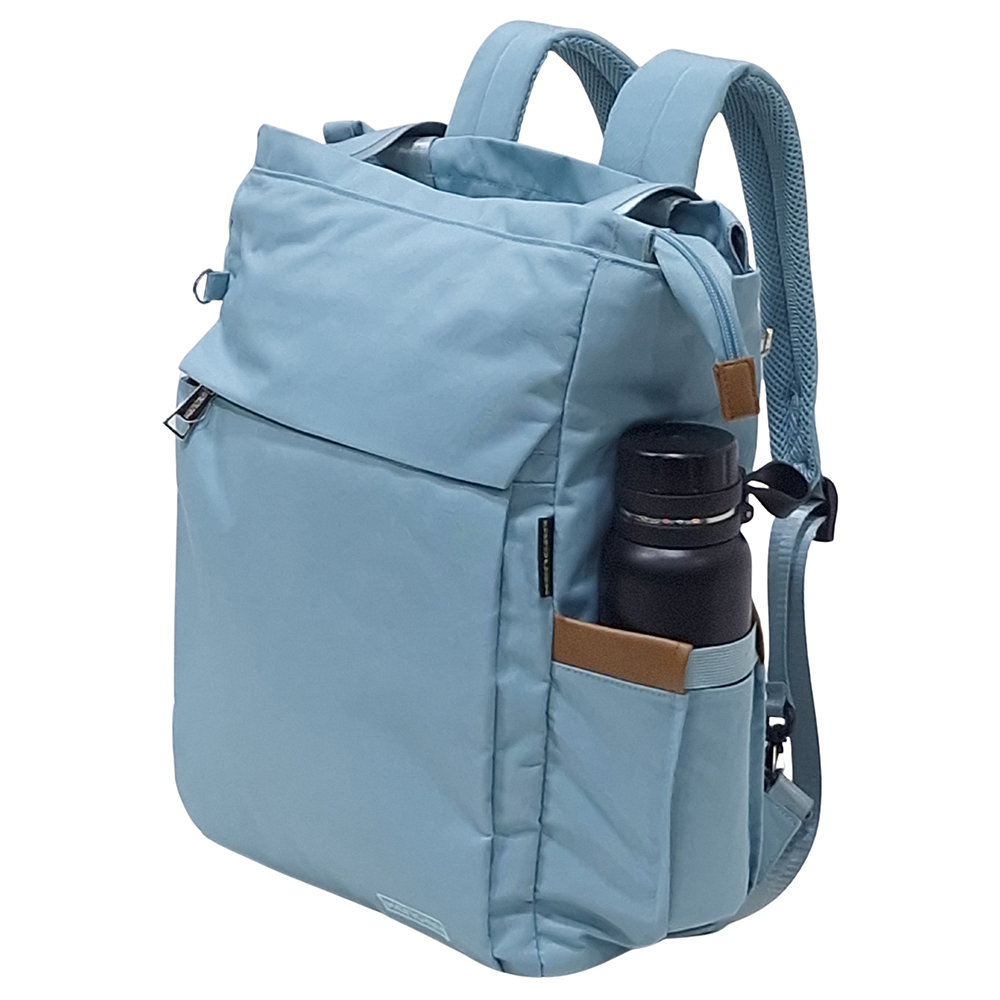 BOLSO MOCHILA VIAJERA MODELO RENATA - VERDE PASTEL - 1