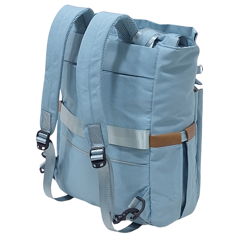 BOLSO MOCHILA VIAJERA MODELO RENATA - VERDE PASTEL - 4
