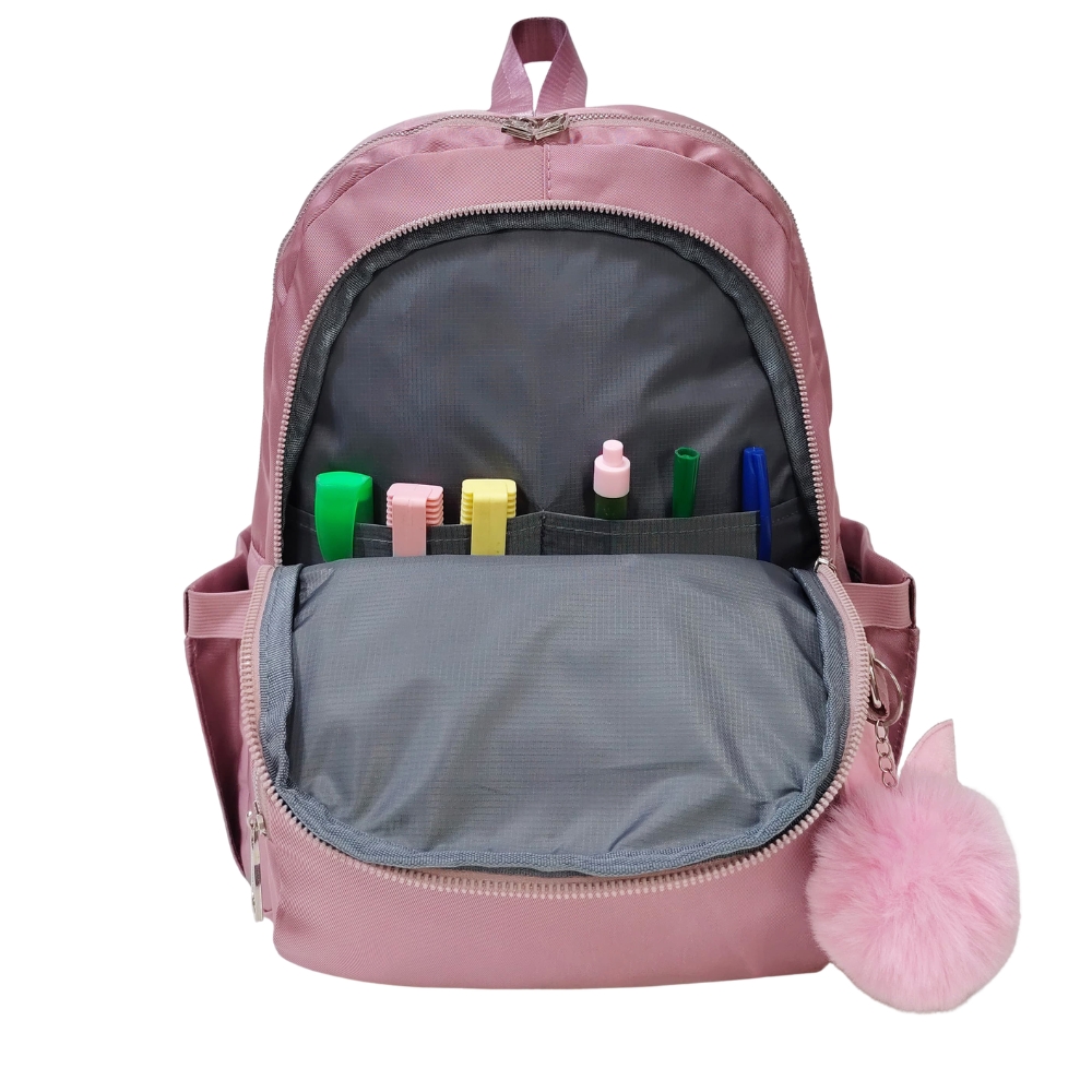 MOCHILA MODELO PRINT A4 KENGAR - PALO ROSA - 2
