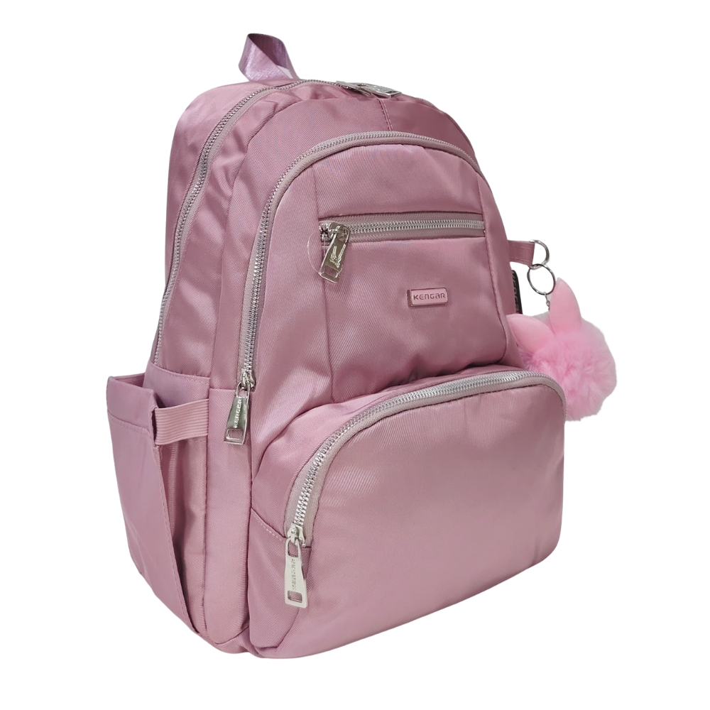 MOCHILA MODELO PRINT A4 KENGAR - PALO ROSA - 5