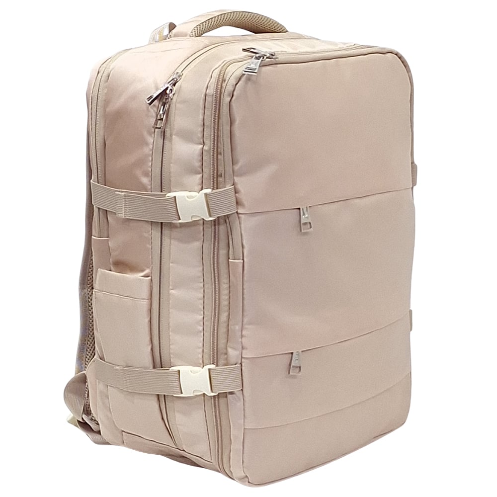MOCHILA VIAJERA TRAVEL KENGAR - CREMA - 5