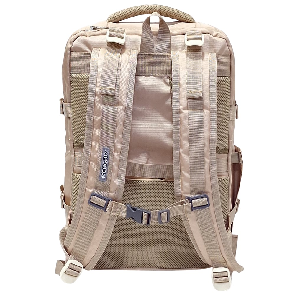 MOCHILA VIAJERA TRAVEL KENGAR - CREMA - 7