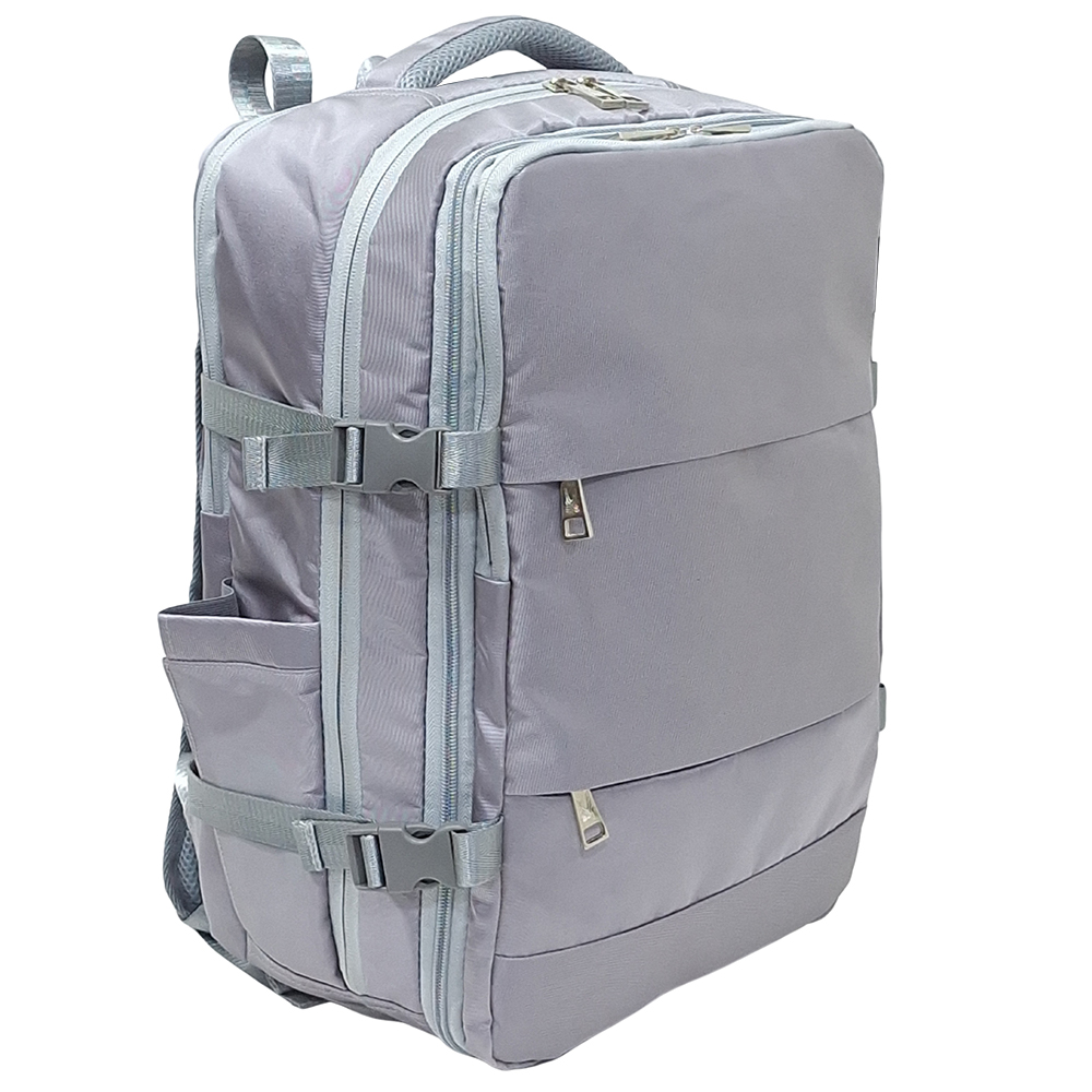 MOCHILA VIAJERA TRAVEL KENGAR - PLOMO PLATA - 1