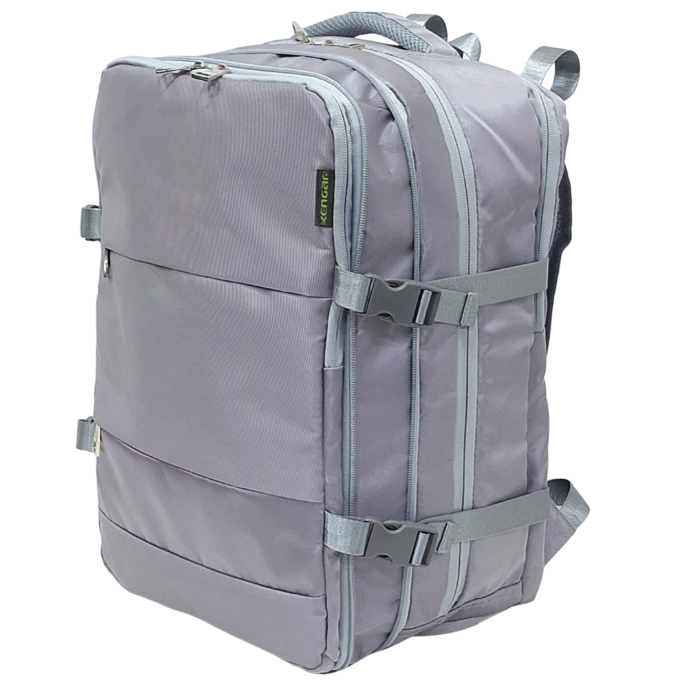 MOCHILA VIAJERA TRAVEL KENGAR - PLOMO PLATA - 3
