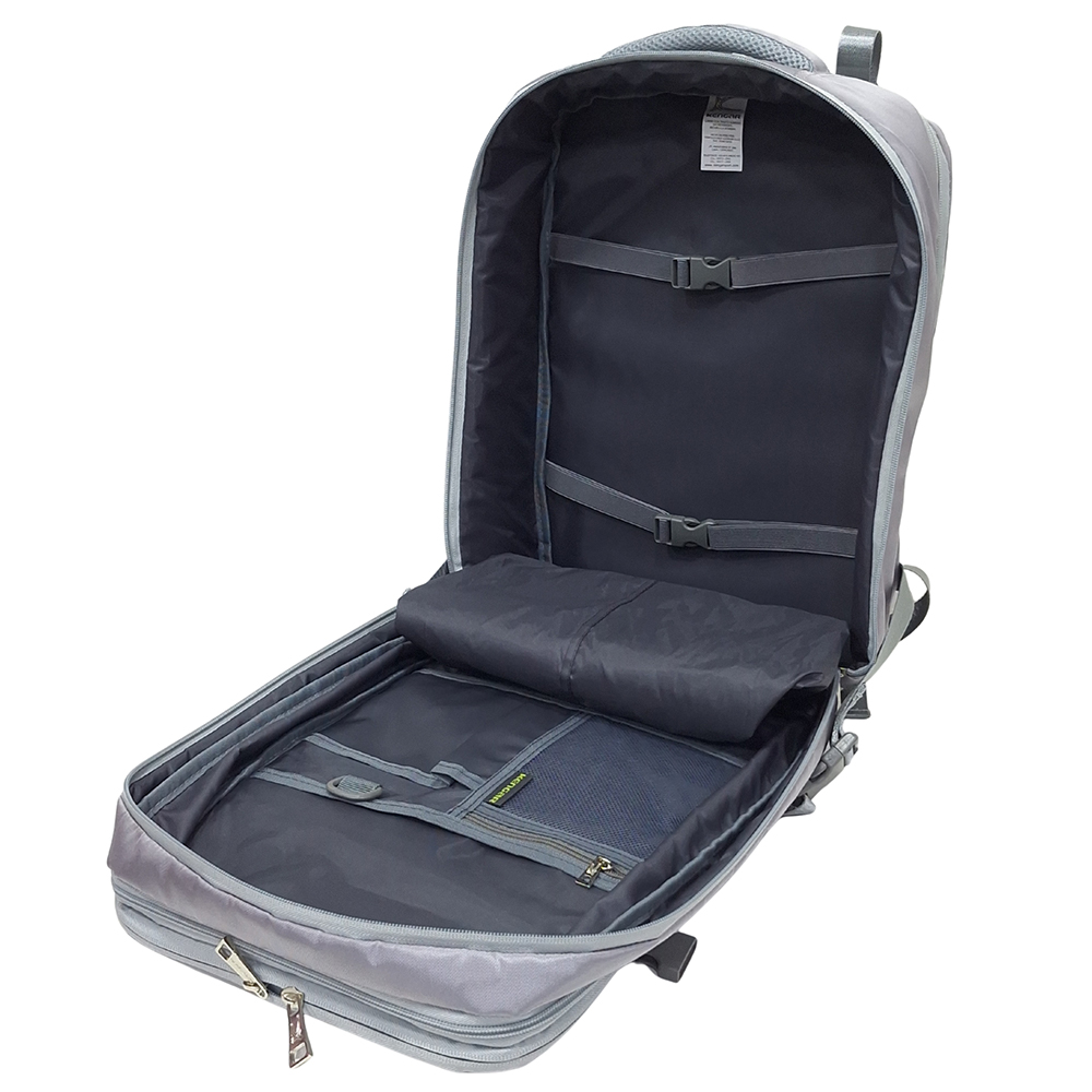 MOCHILA VIAJERA TRAVEL KENGAR - PLOMO PLATA - 4