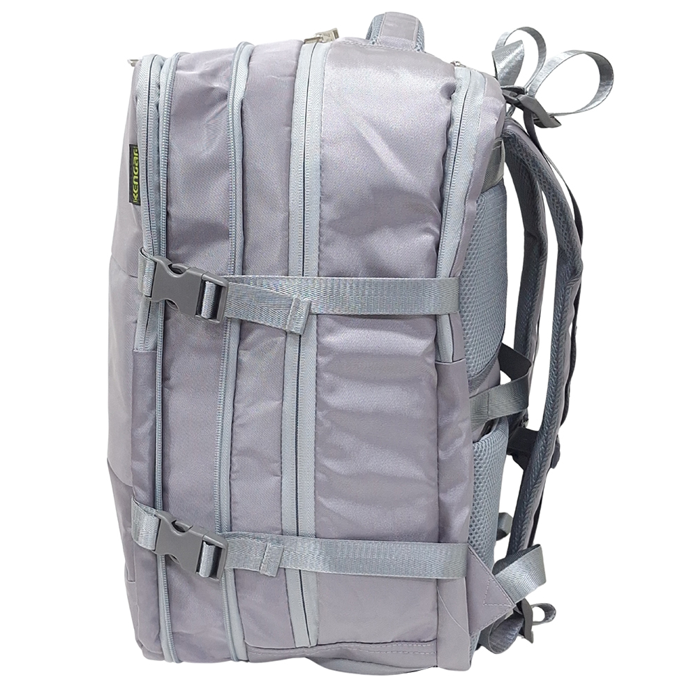 MOCHILA VIAJERA TRAVEL KENGAR - PLOMO PLATA - 6
