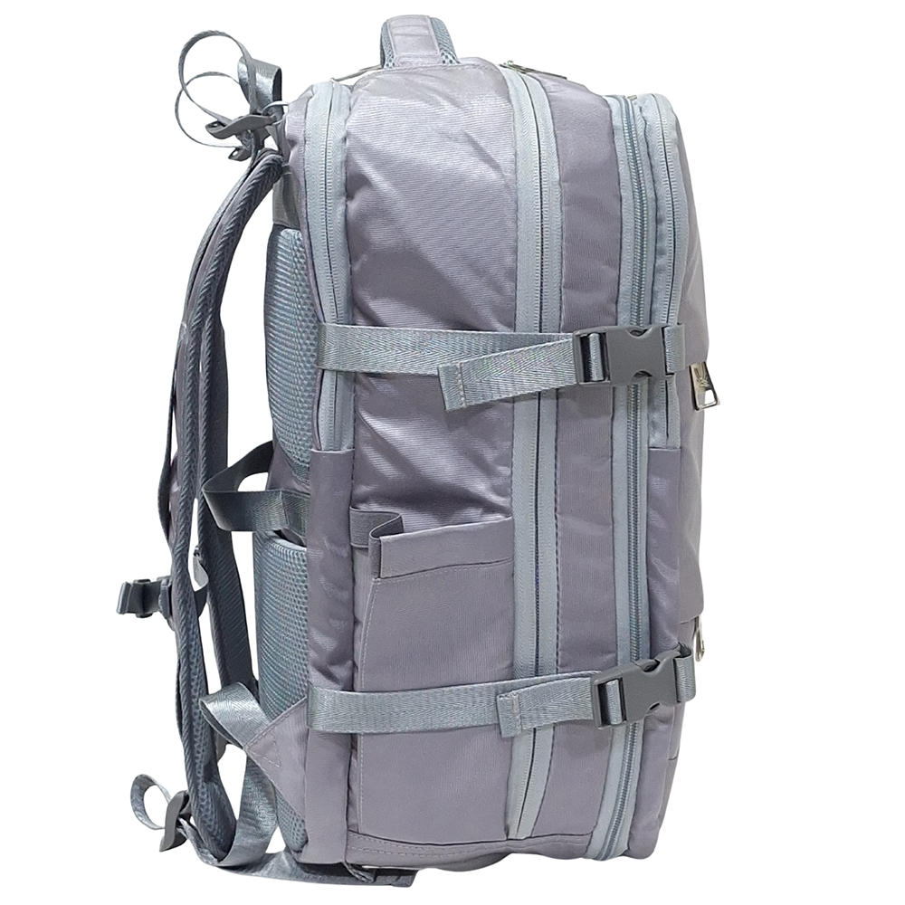 MOCHILA VIAJERA TRAVEL KENGAR - PLOMO PLATA - 7