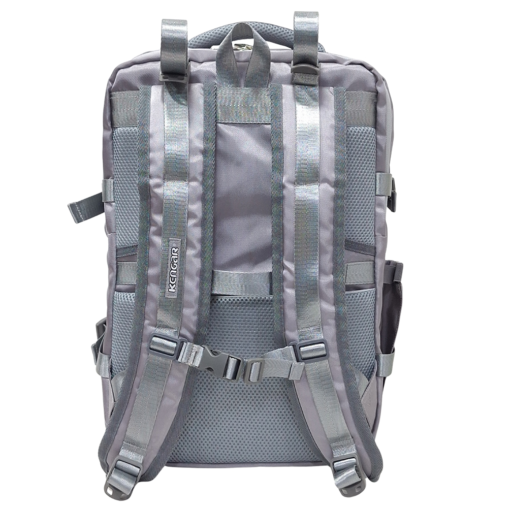 MOCHILA VIAJERA TRAVEL KENGAR - PLOMO PLATA - 8
