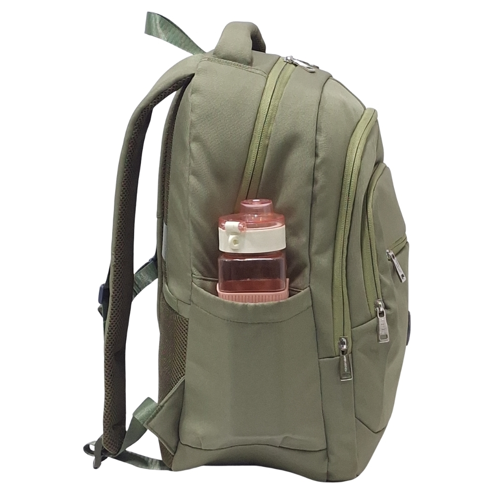 MOCHILA MODELO PIERO KENGAR - VERDE OLIVO - 5