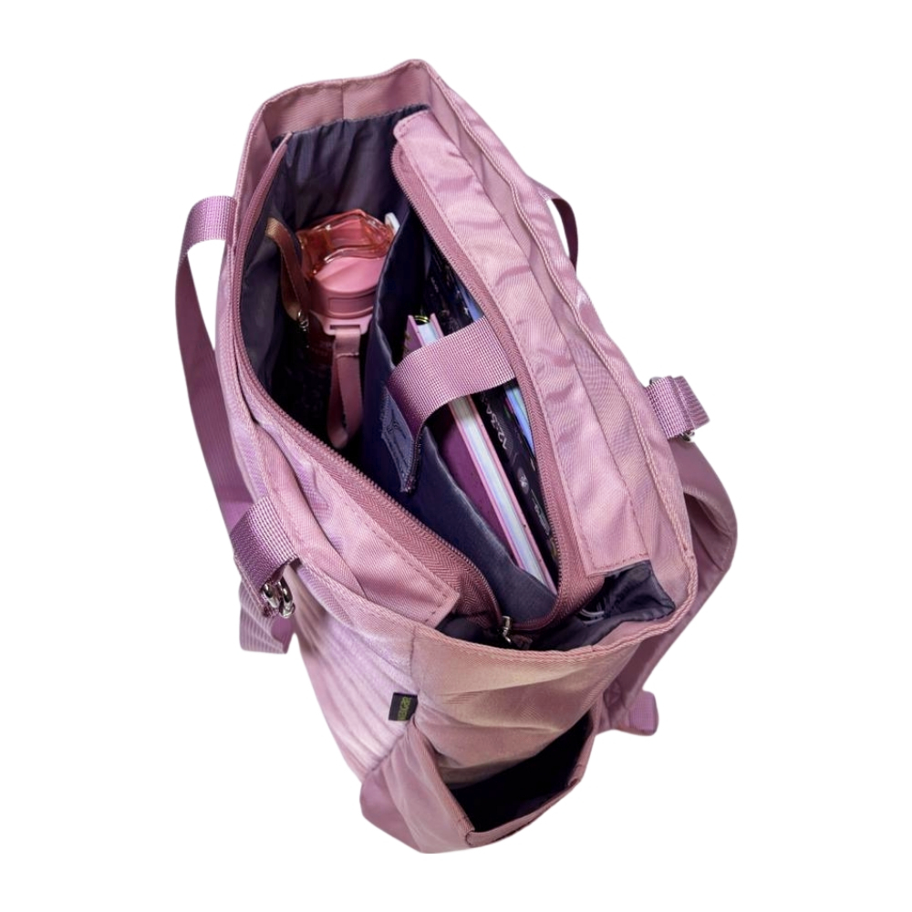 BOLSO MOCHILA MODELO DONATA - PALO ROSA - 6
