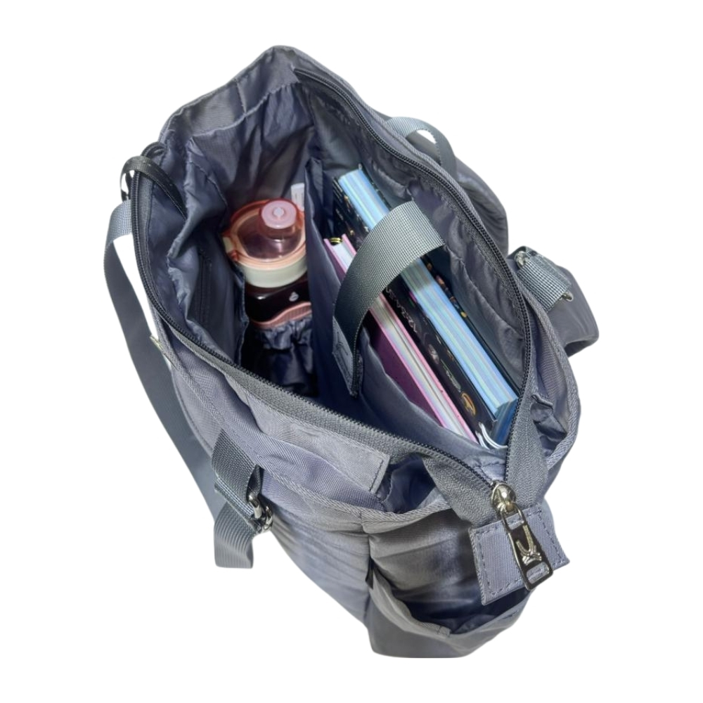 BOLSO MOCHILA MODELO DONATA - PLOMO - 6