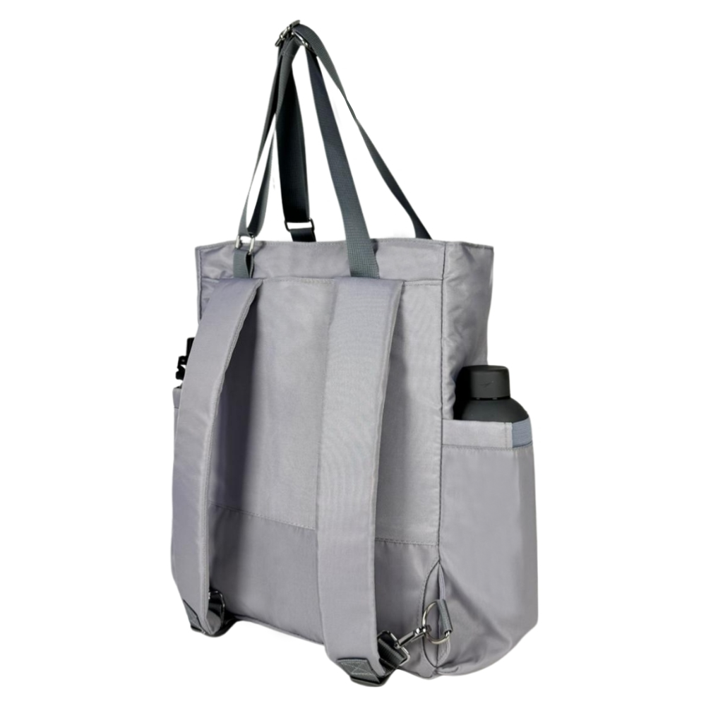BOLSO MOCHILA MODELO DONATA - PLOMO PLATA - 4