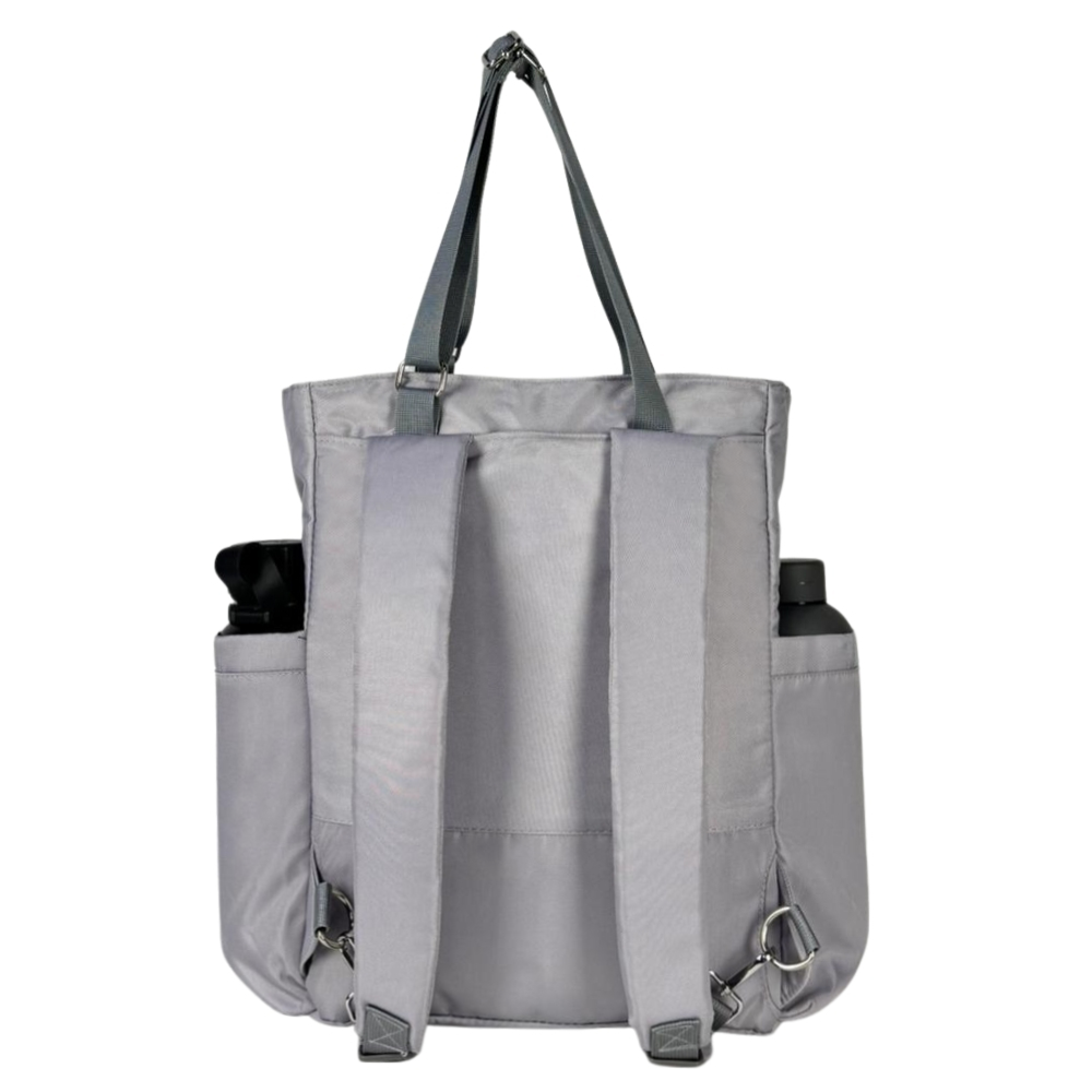BOLSO MOCHILA MODELO DONATA - PLOMO PLATA - 5