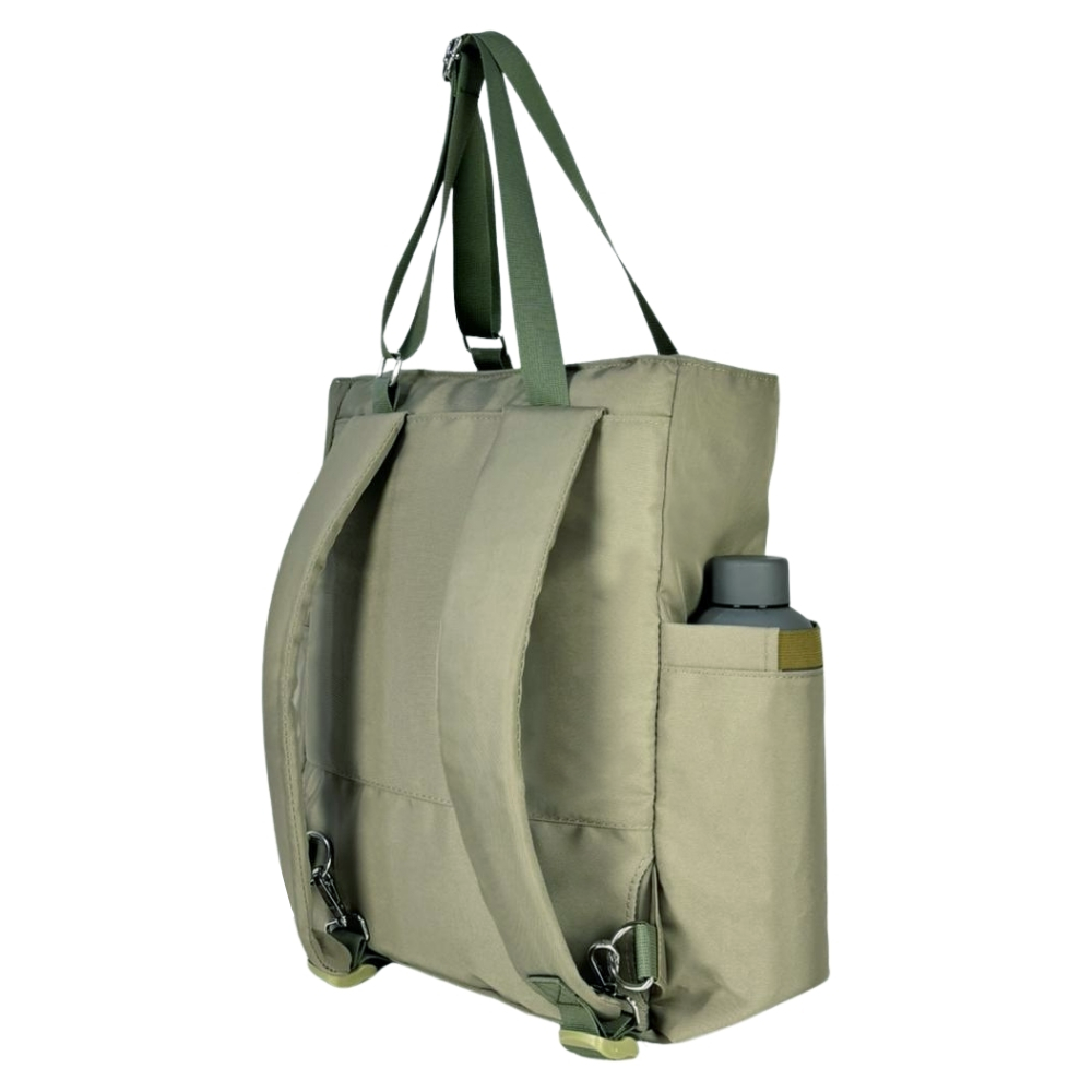 BOLSO MOCHILA MODELO DONATA - VERDE OLIVO - 4