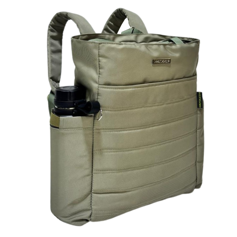 BOLSO MOCHILA MODELO DONATA - VERDE OLIVO - 7
