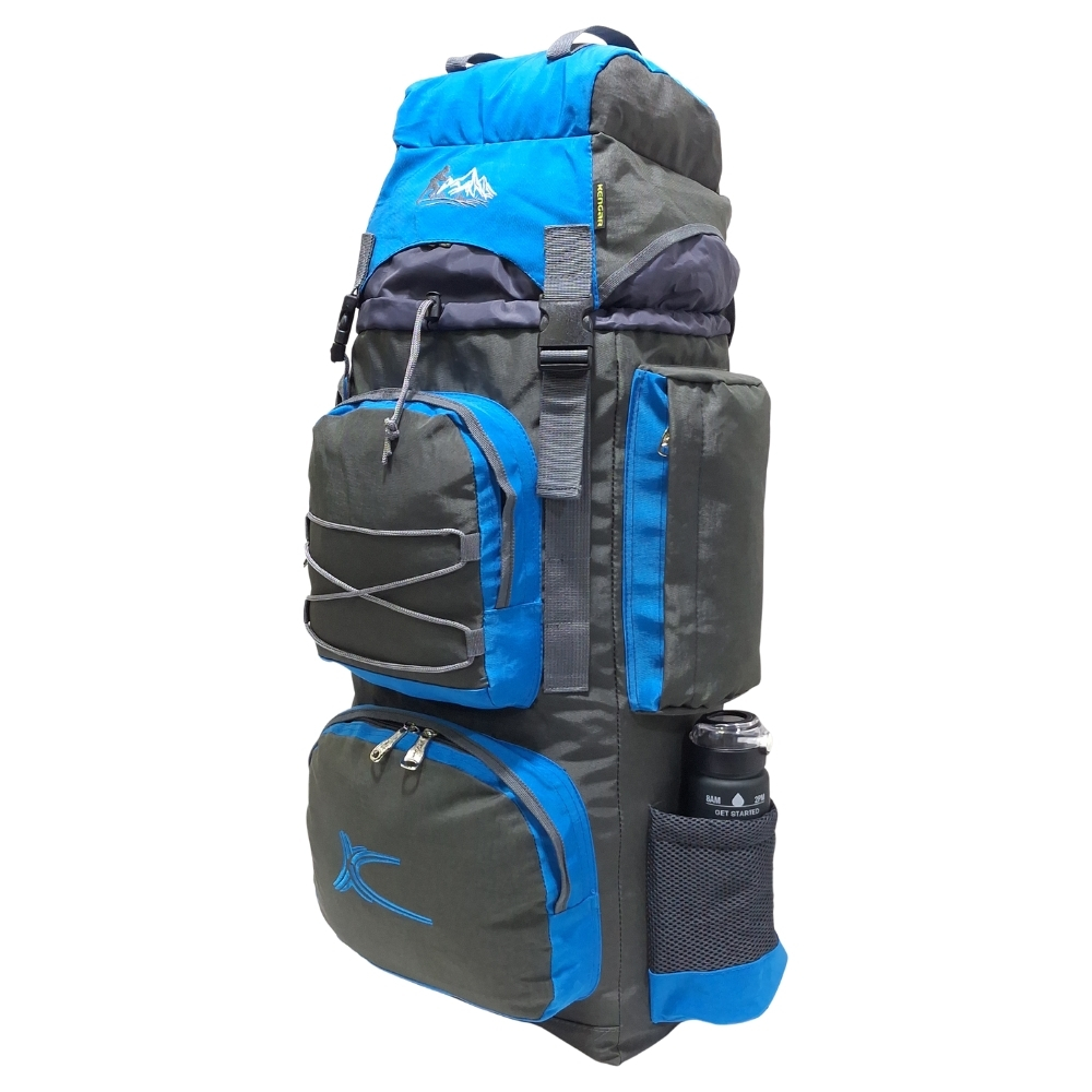 PROMOCIÓN MOCHILA DE CAMPING N3 KENGAR PLOMO-TURQUESA + BOLSO PUFFER XS JEAN - 3
