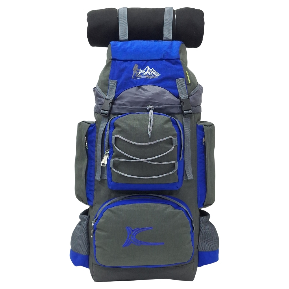 PROMOCIÓN MOCHILA DE CAMPING N3 KENGAR PLOMO-AZULINO + BOLSO PUFFER XS JEAN - 2