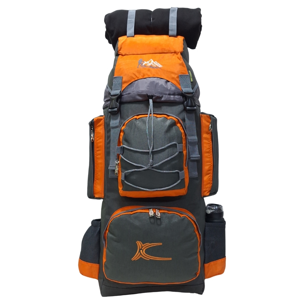PROMOCIÓN MOCHILA DE CAMPING N3 KENGAR PLOMO-NARANJA + BOLSO PUFFER XS JEAN - 2