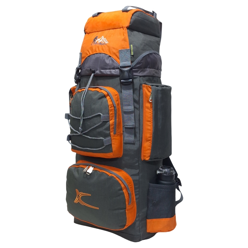 PROMOCIÓN MOCHILA DE CAMPING N3 KENGAR PLOMO-NARANJA + BOLSO PUFFER XS JEAN - 3