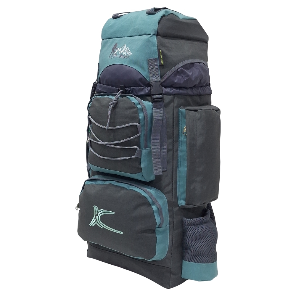 PROMOCIÓN MOCHILA DE CAMPING N3 KENGAR PLOMO-VERDE JADE + BOLSO PUFFER XS JEAN - 3
