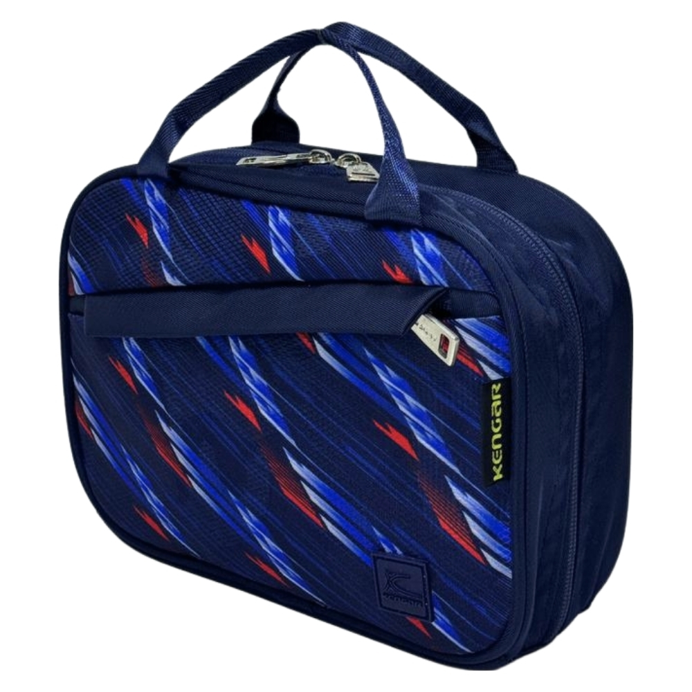 CARTUCHERA ORGANIZADORA XL KENGAR AZUL ESTAMPADO 2 - 4