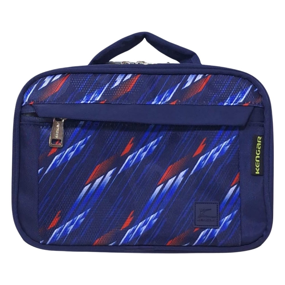 CARTUCHERA ORGANIZADORA PENCIL KENGAR - AZUL ESTAMPADO 1 - 2