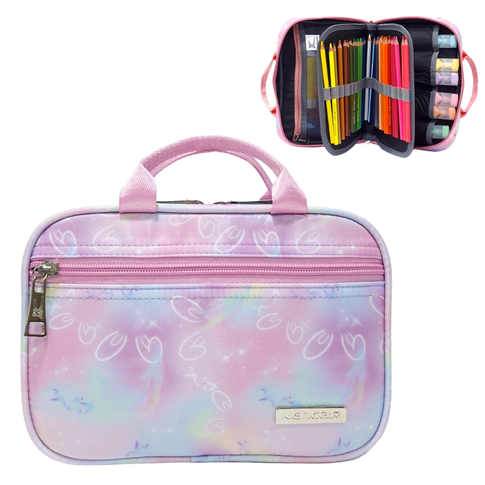 CARTUCHERA ORGANIZADORA POWER - ROSA DISEÑO 3 - 1
