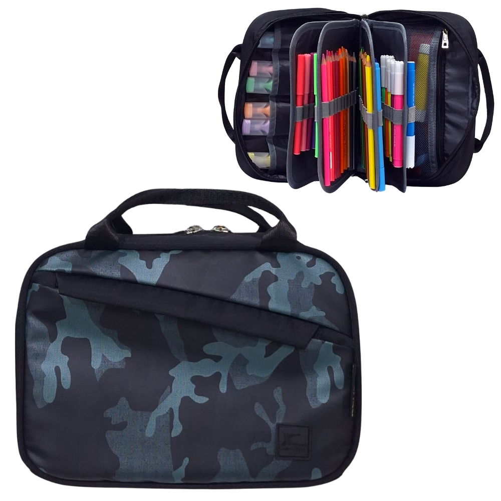 CARTUCHERA ORGANIZADORA XL KENGAR RANGER VERDE JADE - 1