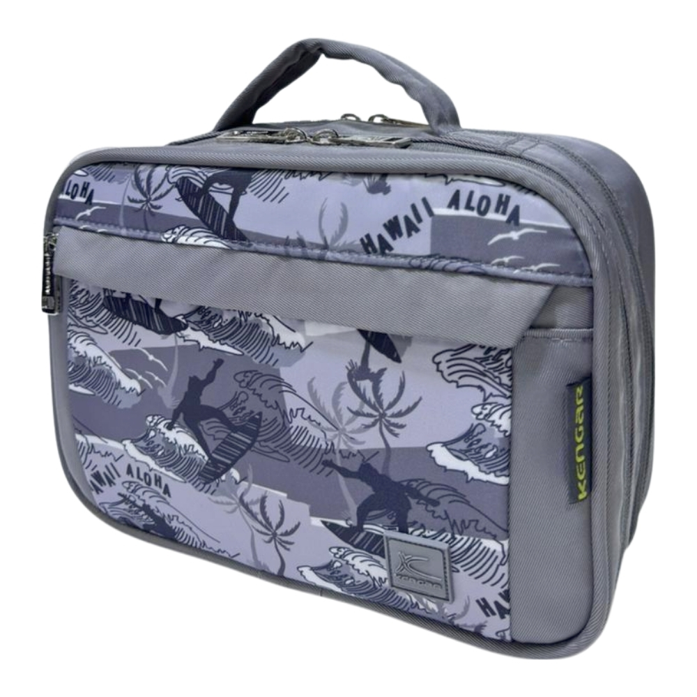 CARTUCHERA ORGANIZADORA PENCIL KENGAR - PLOMO PLATA ESTAMPADO - 5