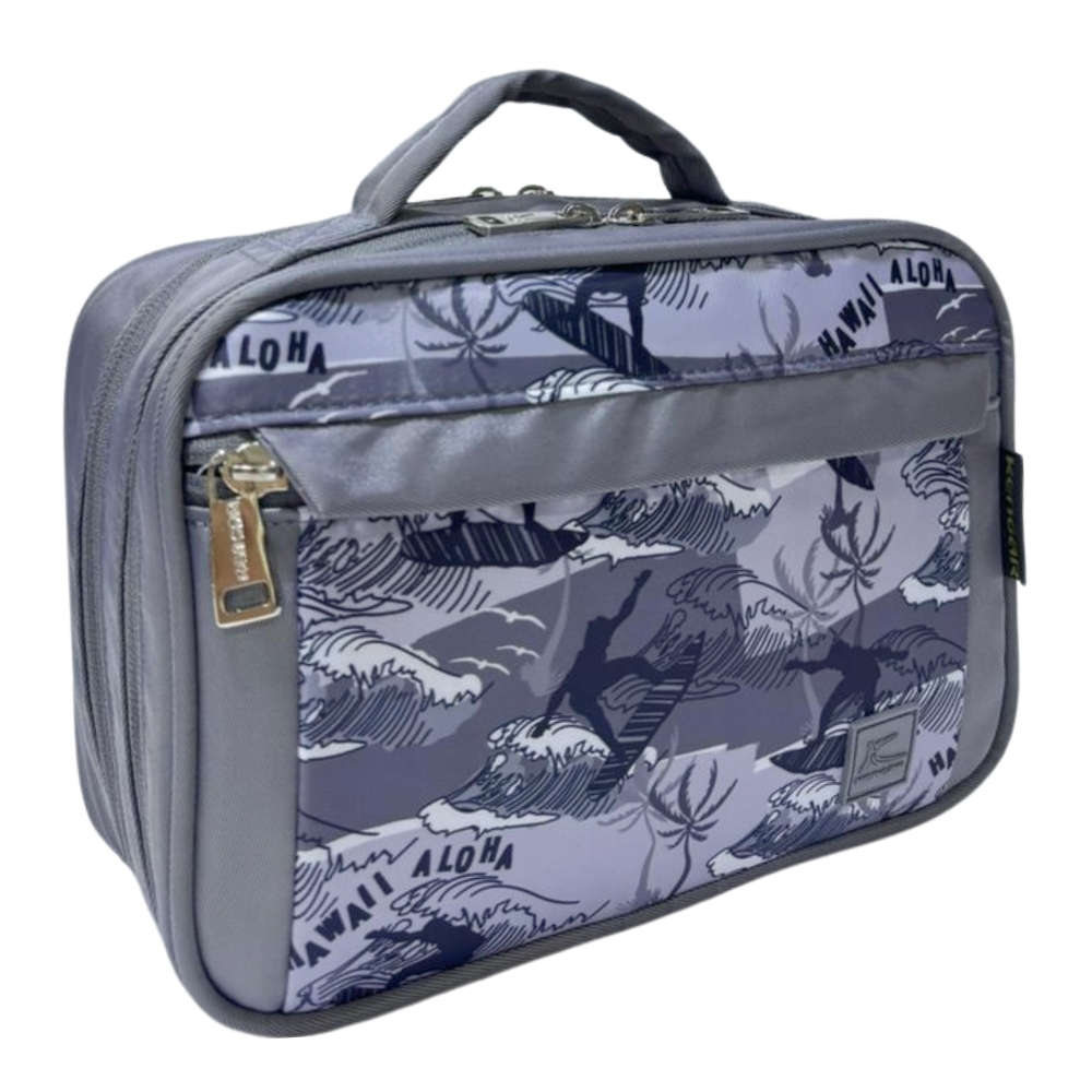 CARTUCHERA ORGANIZADORA PENCIL KENGAR - PLOMO PLATA ESTAMPADO - 6