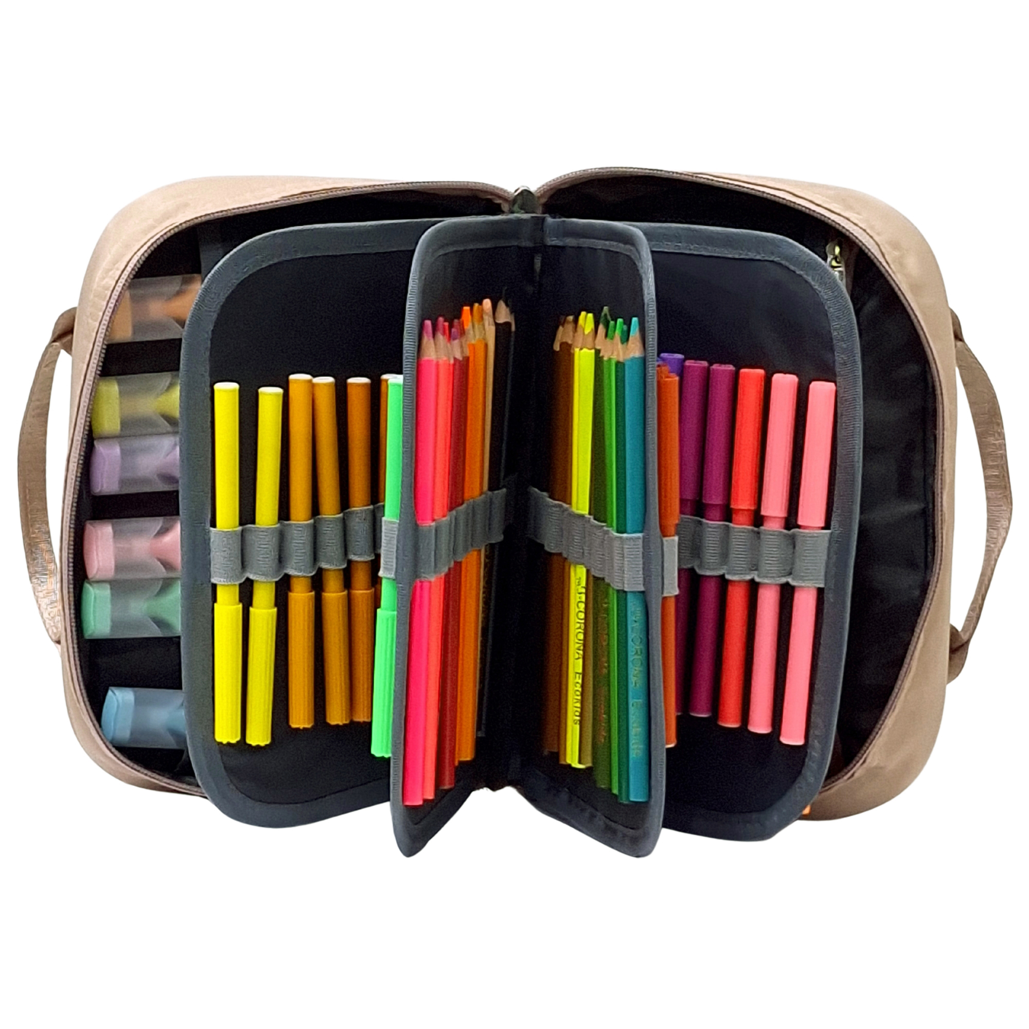 CARTUCHERA ORGANIZADORA XL KENGAR BEIGE - 3