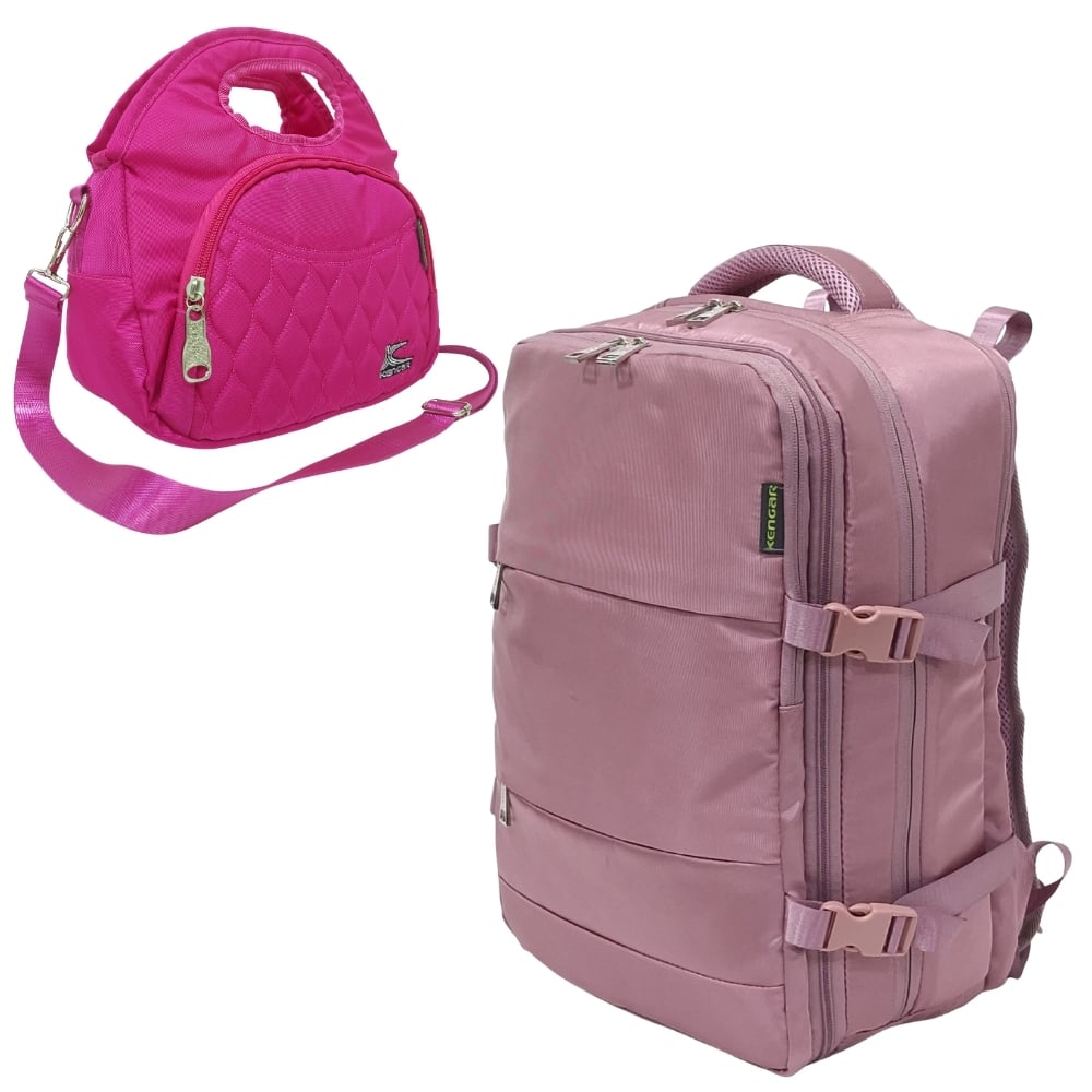 MOCHILA VIAJERA PALO ROSA + LONCHERA MAGIC FUCSIA DE REGALO - 1
