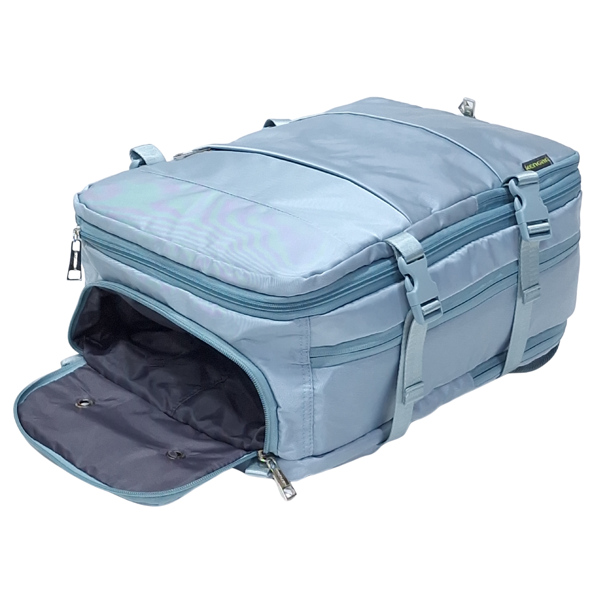 MOCHILA VIAJERA VERDE CEMENTO + LONCHERA MAGIC UVA DE REGALO - 6