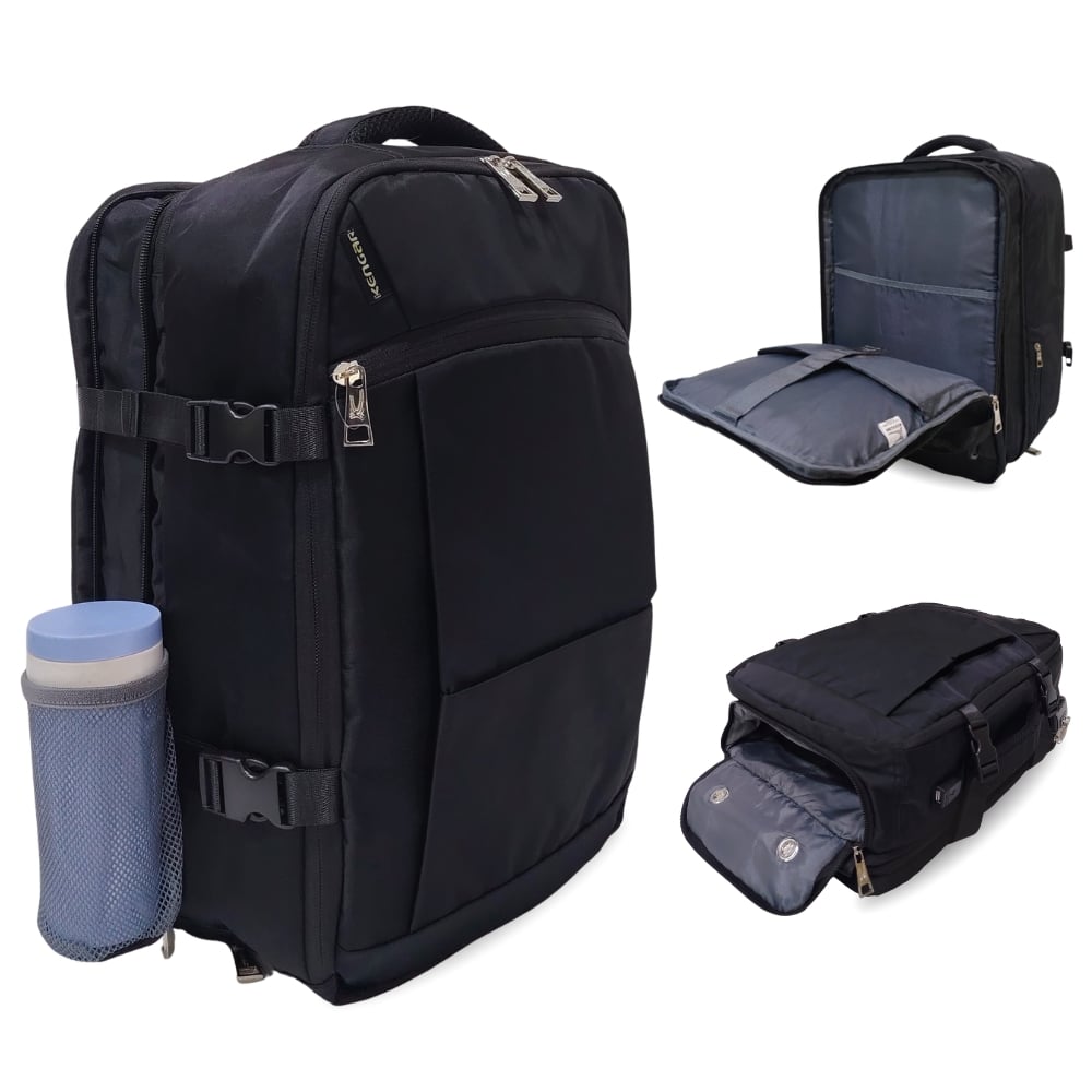 MOCHILA VIAJERA TRENDY KENGAR - NEGRO - 1