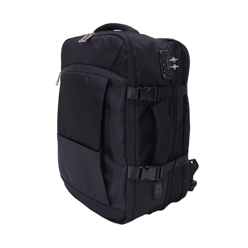 MOCHILA VIAJERA TRENDY KENGAR - NEGRO - 4