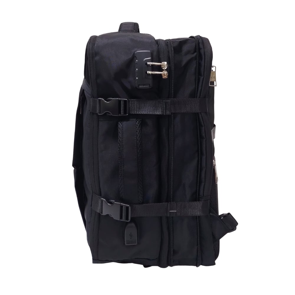 MOCHILA VIAJERA TRENDY KENGAR - NEGRO - 5