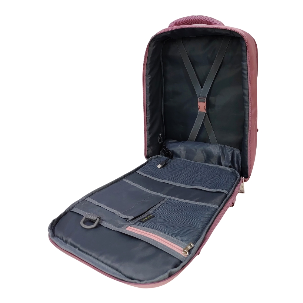 MOCHILA VIAJERA TRENDY KENGAR - PALO ROSA - 5