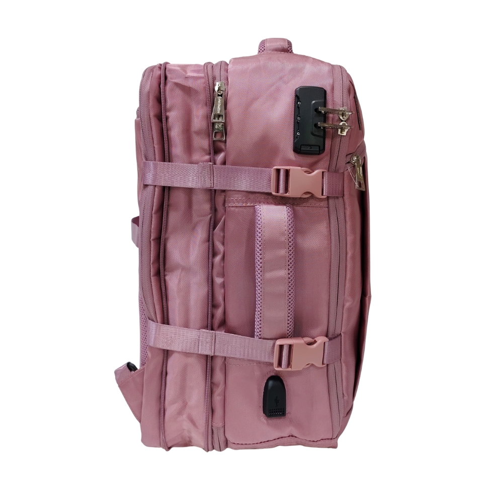 MOCHILA VIAJERA TRENDY KENGAR - PALO ROSA - 6