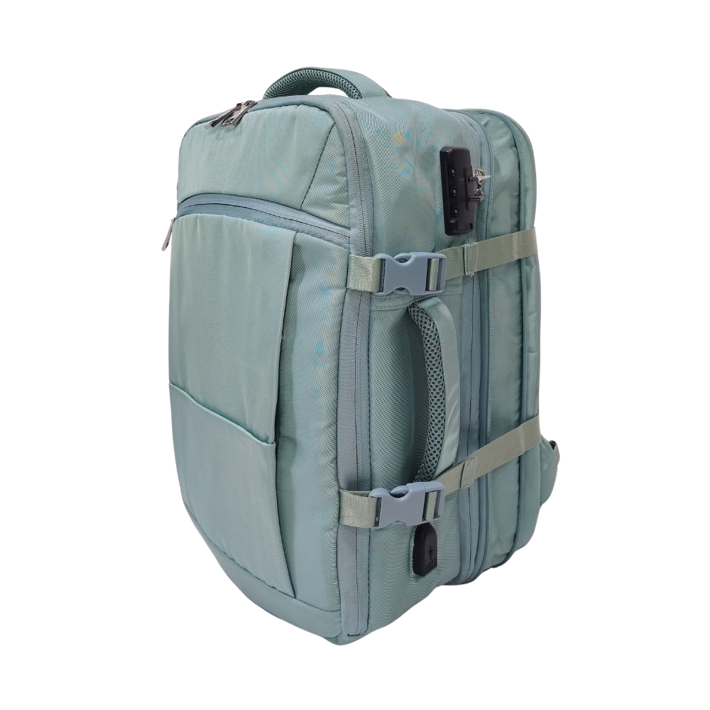 MOCHILA VIAJERA TRENDY KENGAR - VERDE AGUA - 4