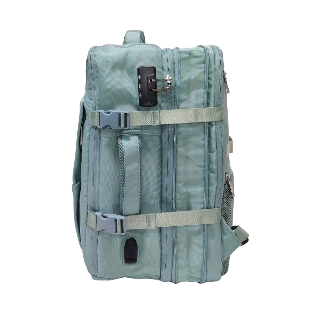 MOCHILA VIAJERA TRENDY KENGAR - VERDE AGUA - 5