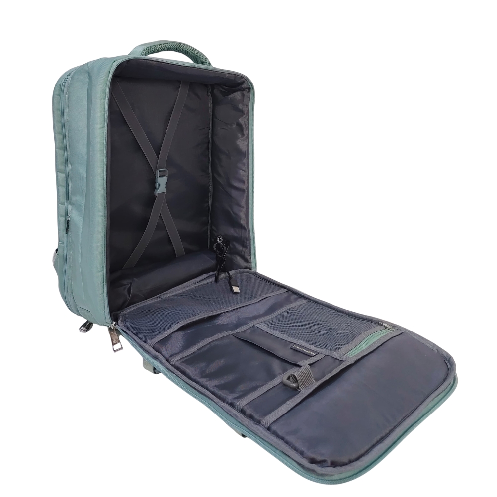 MOCHILA VIAJERA TRENDY KENGAR - VERDE AGUA - 6