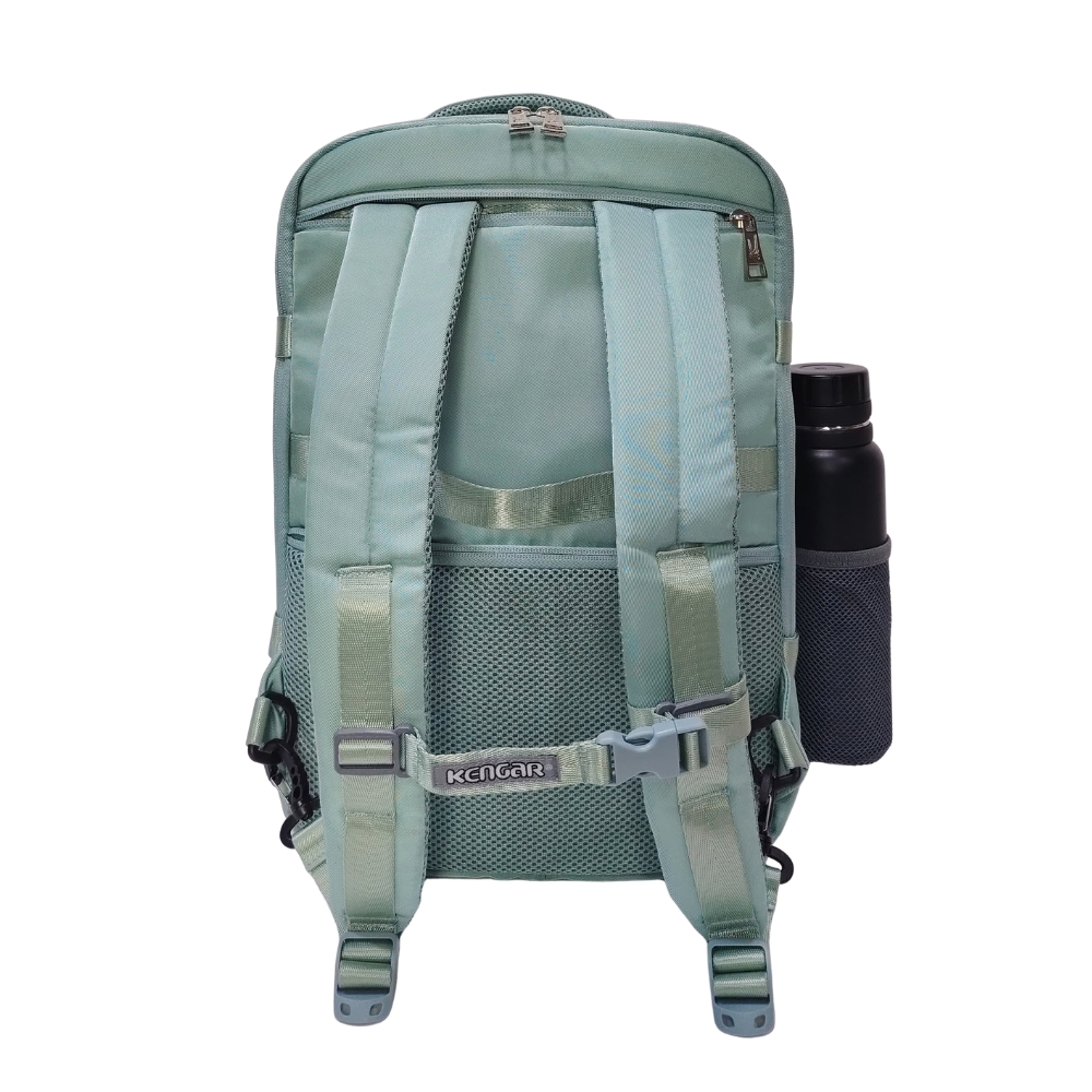 MOCHILA VIAJERA TRENDY KENGAR - VERDE AGUA - 7