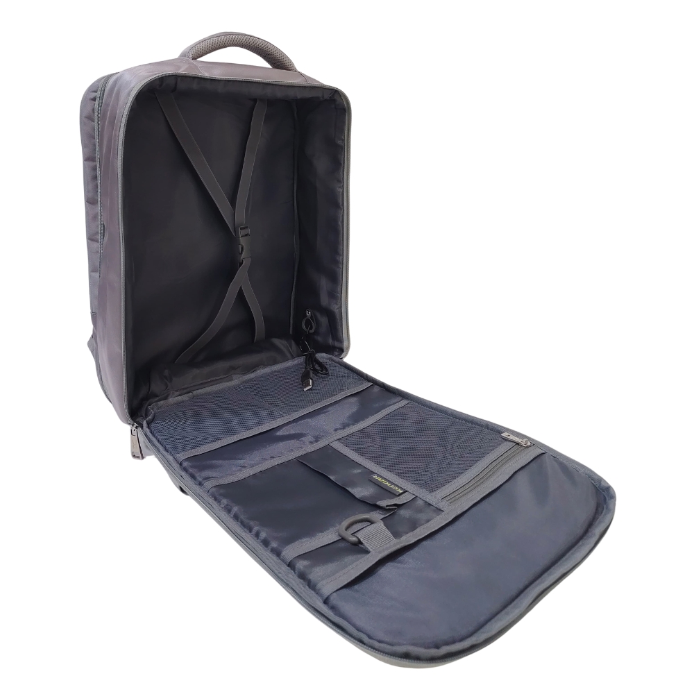 MOCHILA VIAJERA TRENDY KENGAR - PLOMO PLATA - 6