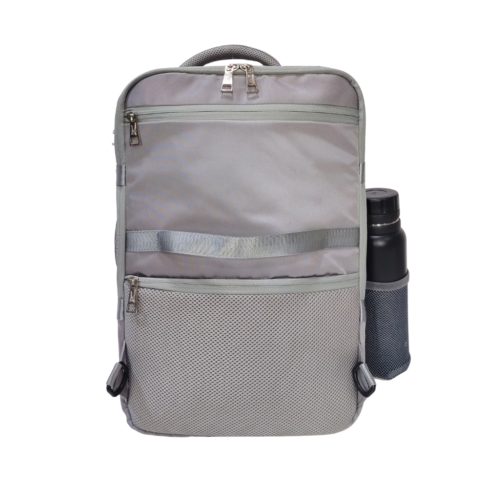 MOCHILA VIAJERA TRENDY KENGAR - PLOMO PLATA - 8