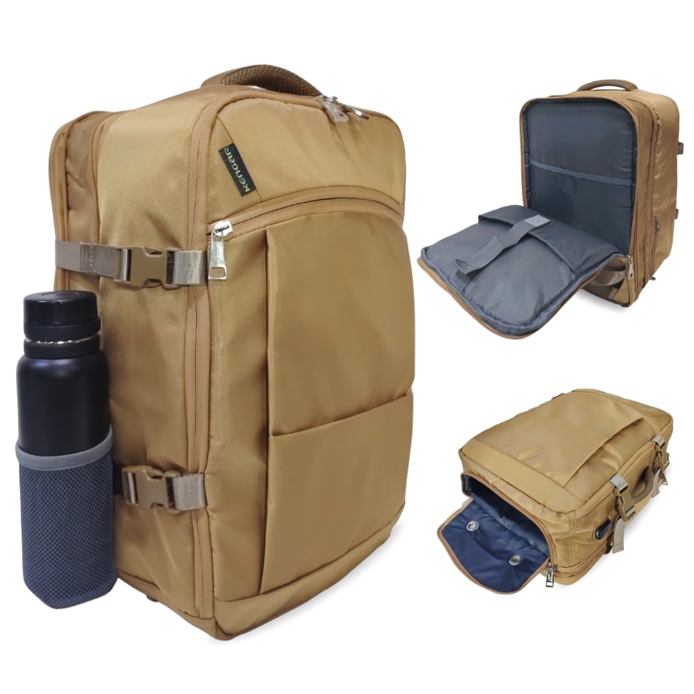 MOCHILA VIAJERA TRENDY KENGAR - BEIGE - 1