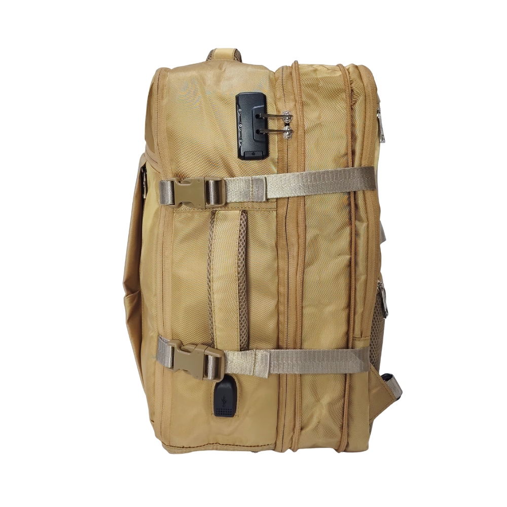 MOCHILA VIAJERA TRENDY KENGAR - BEIGE - 5