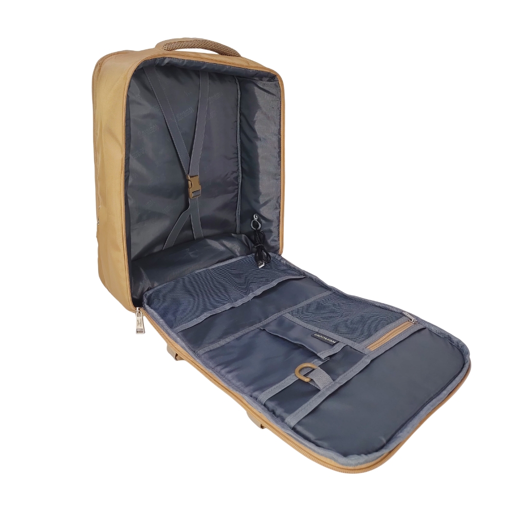 MOCHILA VIAJERA TRENDY KENGAR - BEIGE - 6