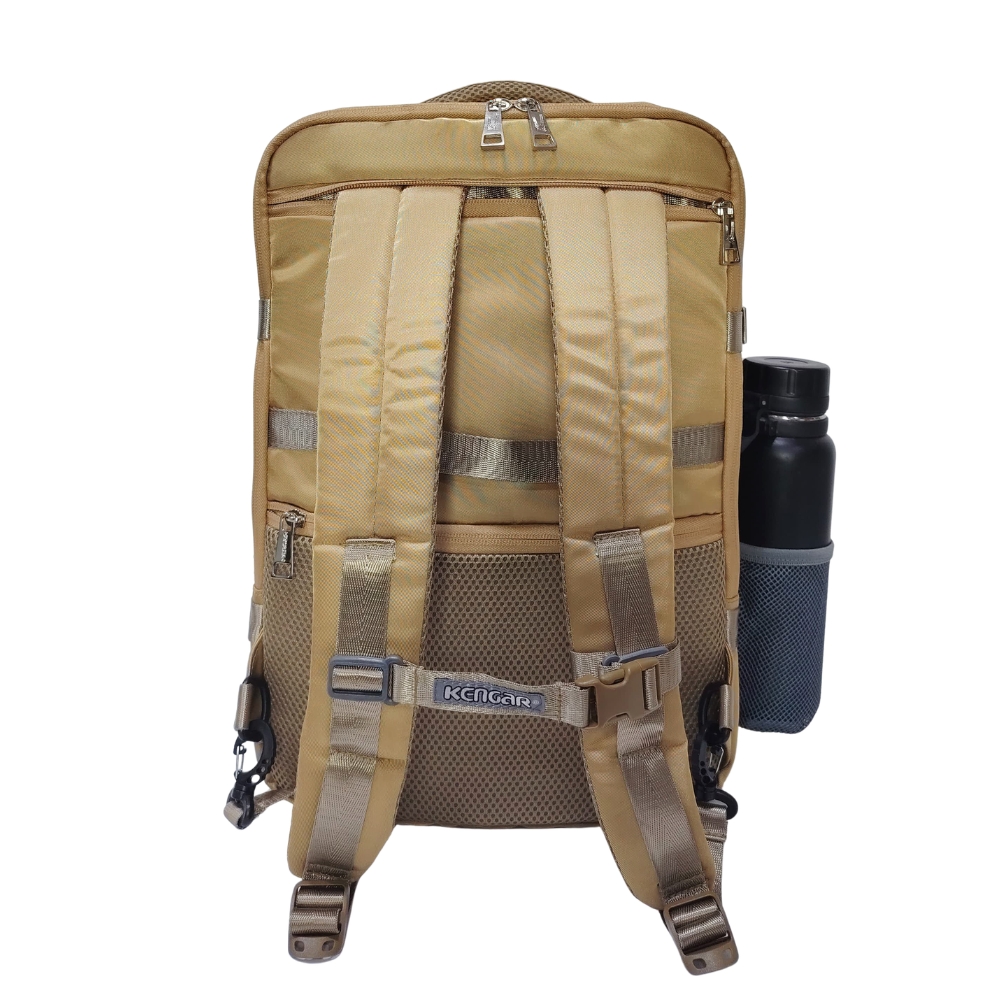 MOCHILA VIAJERA TRENDY KENGAR - BEIGE - 7