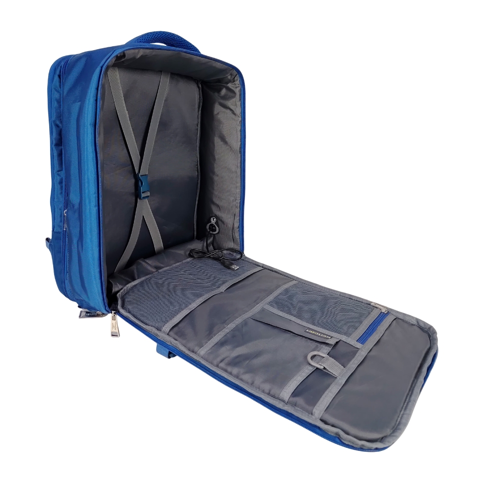 MOCHILA VIAJERA TRENDY KENGAR - ACERO - 6